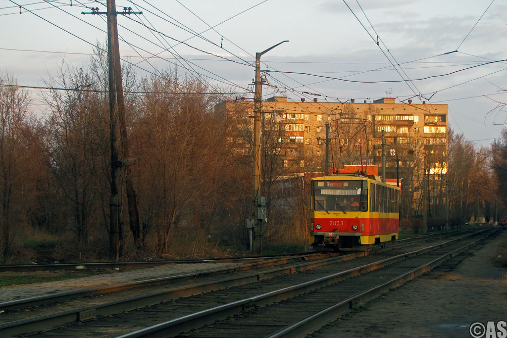 Volgograd, Tatra T6B5SU č. 2853; Volgograd — Tram lines: [2] Second depot — West
