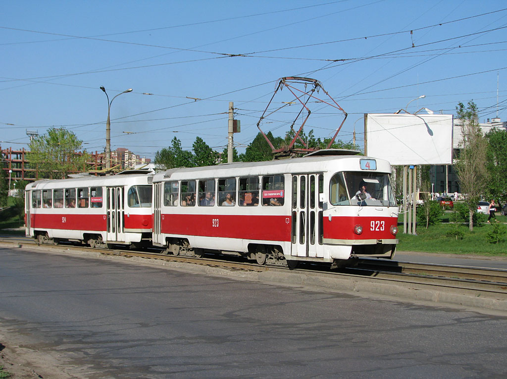 Самара, Tatra T3SU (двухдверная) № 923