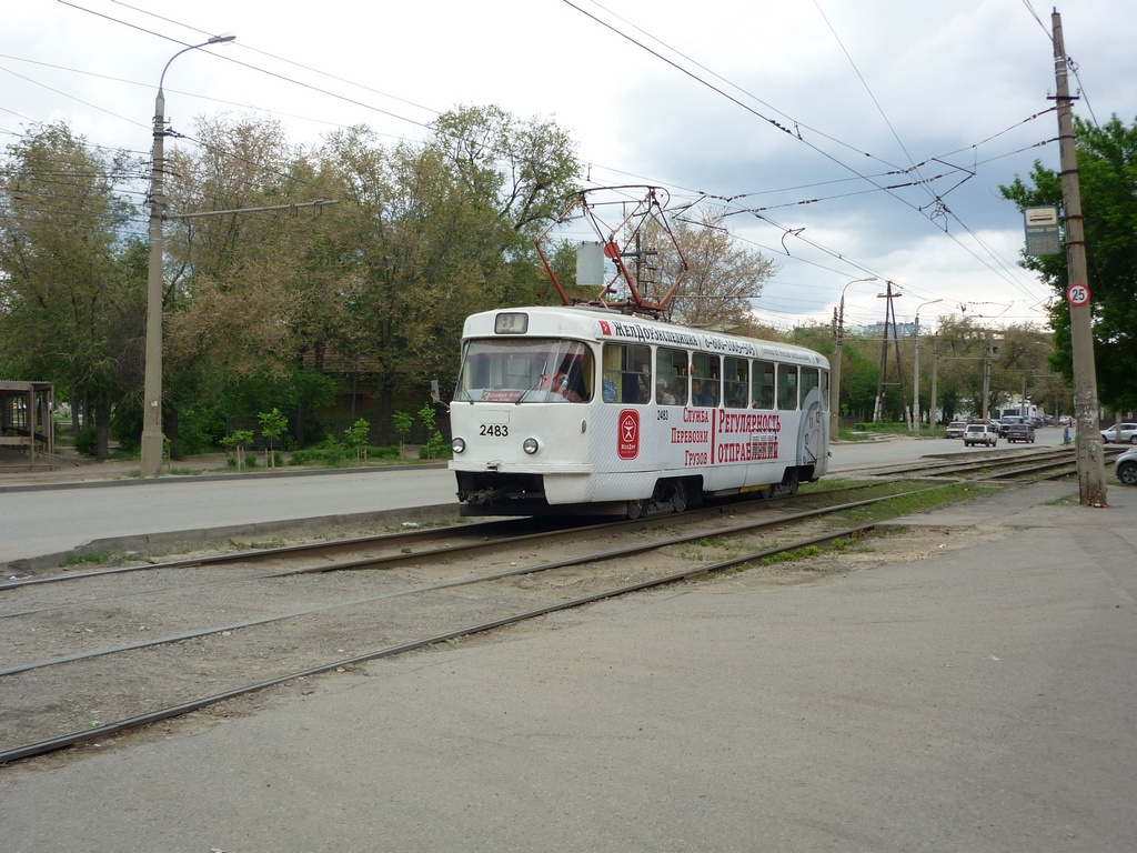 Волгоград, Tatra T3SU (двухдверная) № 2483