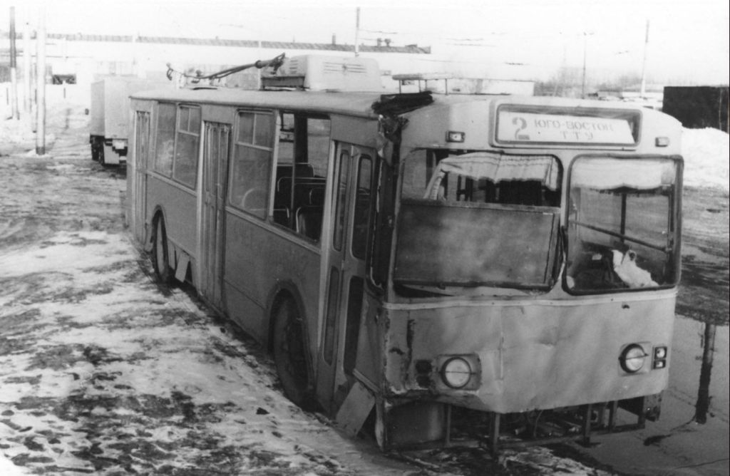 Karaganda, ZiU-682V [V00] № 7; Karaganda — Old photos (up to 2000 year); Karaganda — Trolleybus Depot
