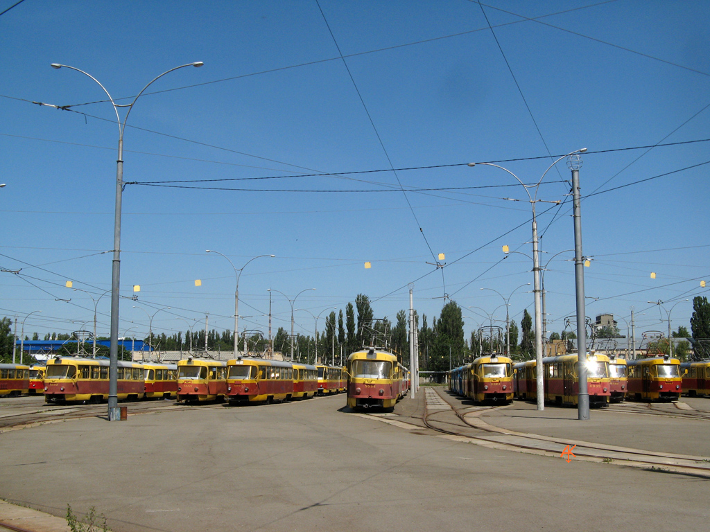 基辅 — Tramway depots: im. Shevchenko. New yard at Borshchahivka