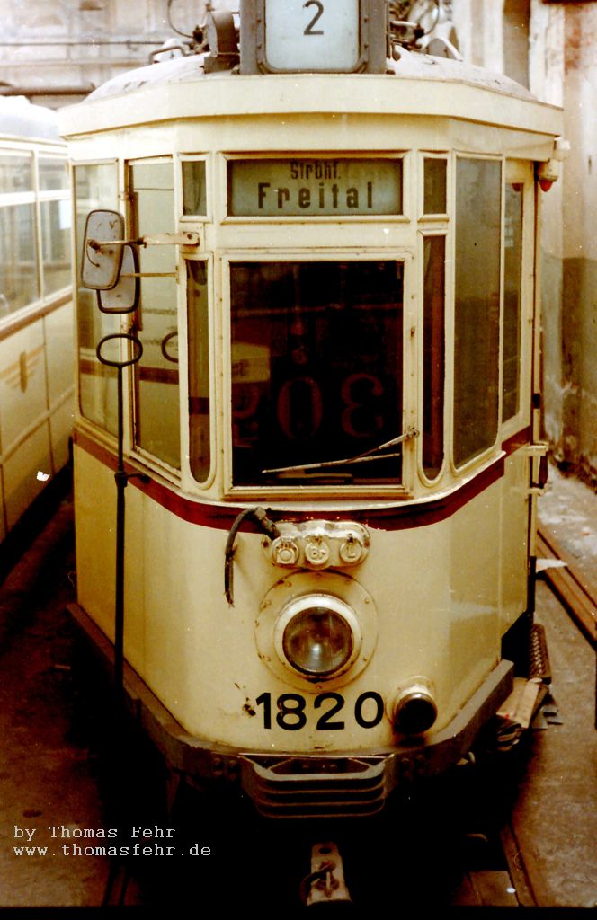 Дрезден, Busch Kleiner Hecht № 1820 (201 304); Дрезден — Трамвайное депо Миктен (закрытые 1992)