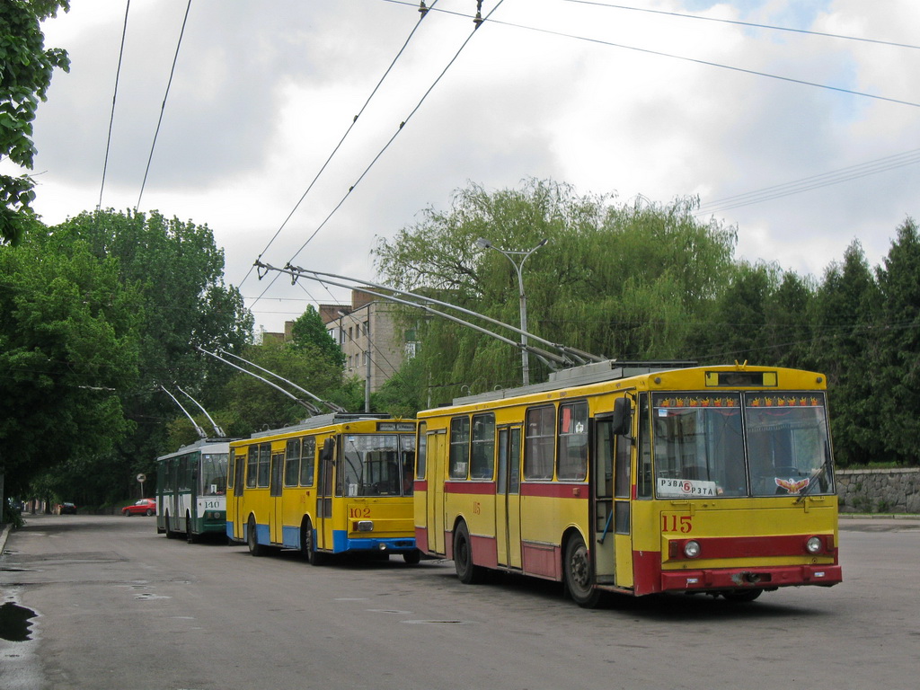 Rivne, Škoda 14Tr89/6 N°. 115; Rivne — Trolleybus trefik 9 may 2010 year