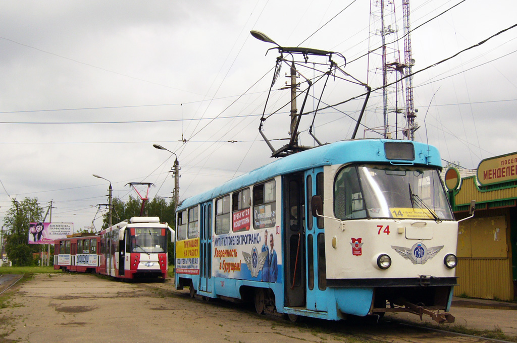 Тула, 71-153 (ЛМ-2008) № 1; Тула, Tatra T3SU № 74