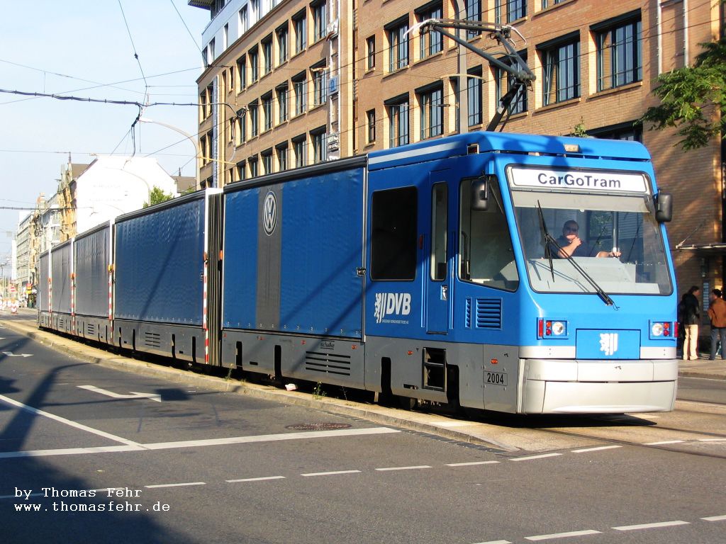 Dresde, Schalker Eisenhütte CarGoTram N°. 2004; Dresde — Freight tramway "CarGoTram" (2001 — 2020)