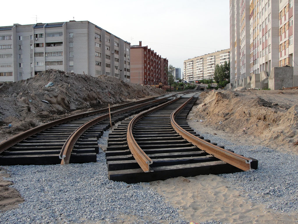 Kazanė — Constuction of new tram line on Energetics and Serov streets