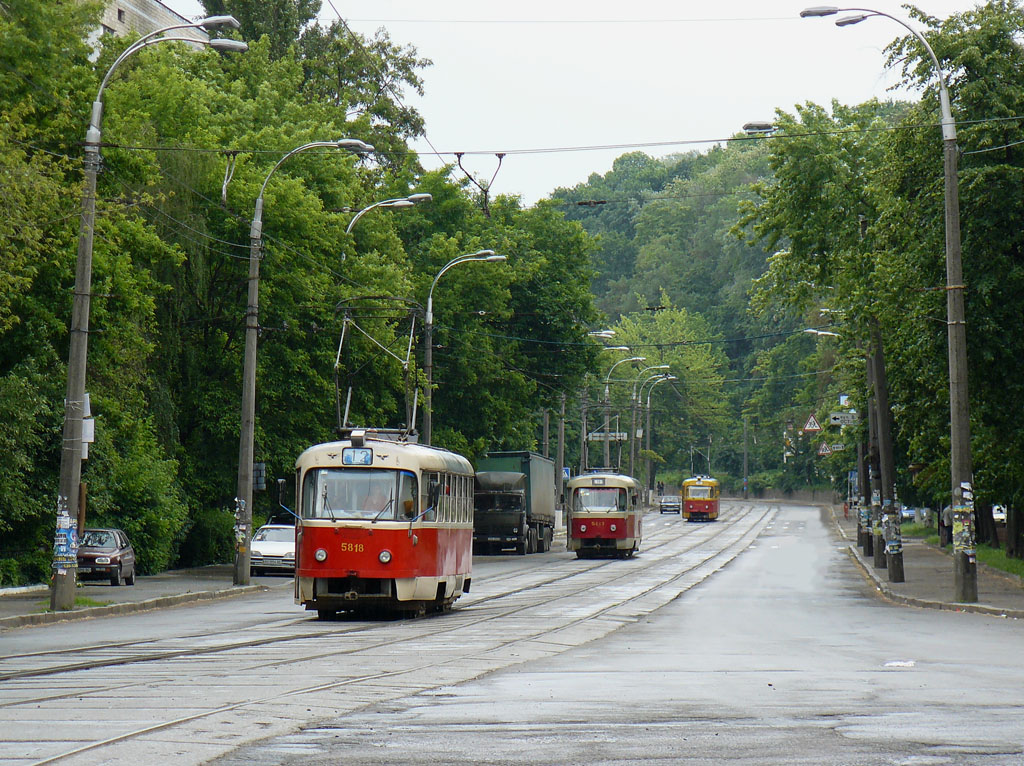 Киев, Tatra T3SU № 5818; Киев — Трамвайные линии: Подольская сеть — запад, юг