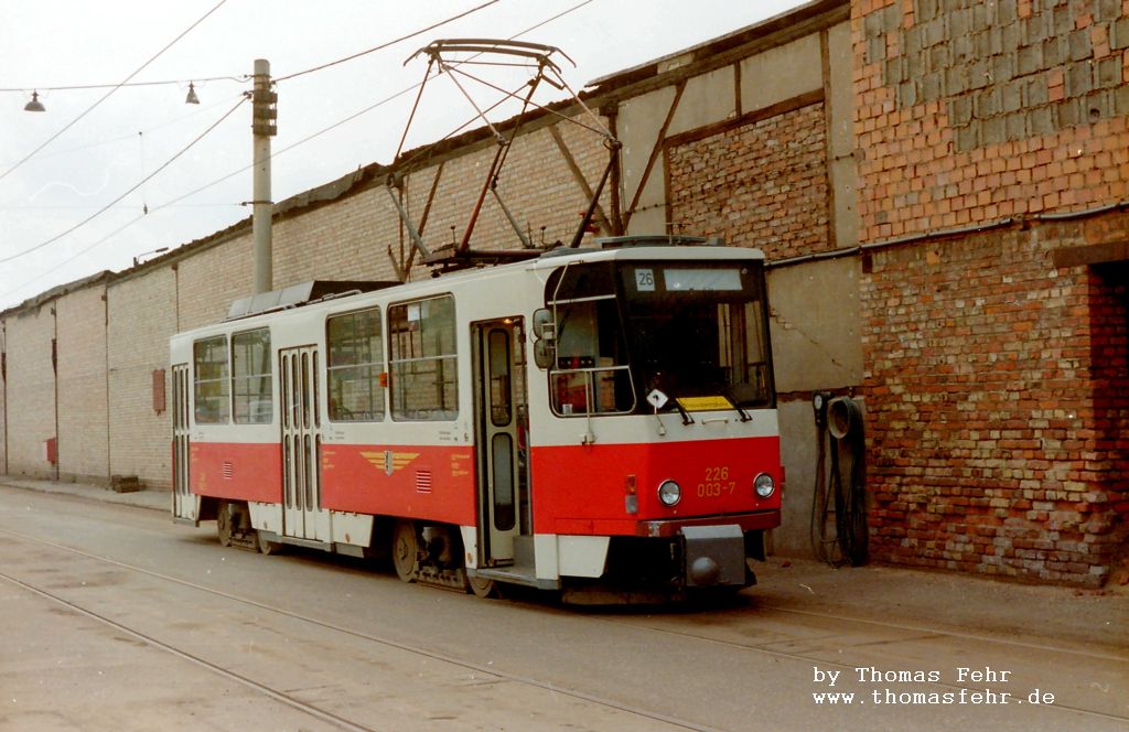 Дрезден, Tatra T6A2 № 226 003-7; Дрезден — Трамвайное депо Иоганнштадт (закрытые 1998)