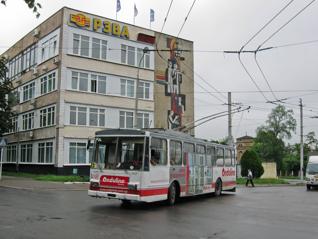 Rivne, Škoda 14Tr89/6 nr. 108; Rivne — Route 3/5: “Mototrack–Bus station–RZVA” (22–24.06.2010)