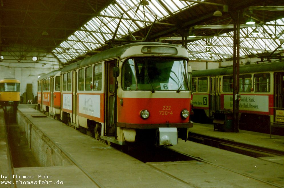 Дрезден, Tatra T4D № 222 720; Дрезден — Трамвайное депо Толькевиц (закрытые 2003)