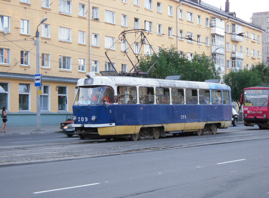 Tver, Tatra T3SU — 209; Tver — Streetcar lines: Zavolzhsky district