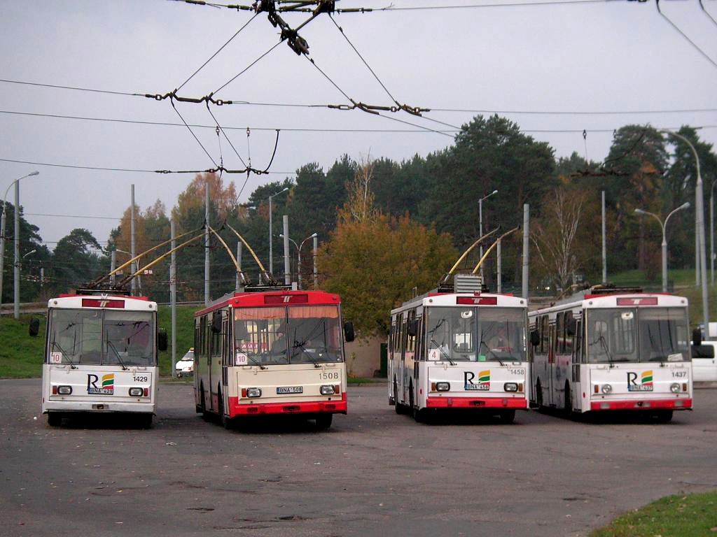 Wilno, Škoda 14Tr02/6 Nr 1508; Wilno, Škoda 14Tr02 Nr 1429; Wilno, Škoda 14Tr02/6 Nr 1458; Wilno, Škoda 14Tr02 Nr 1437