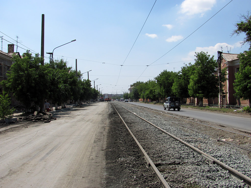 奧爾斯克 — Reconstruction of tram tracks for street Builders