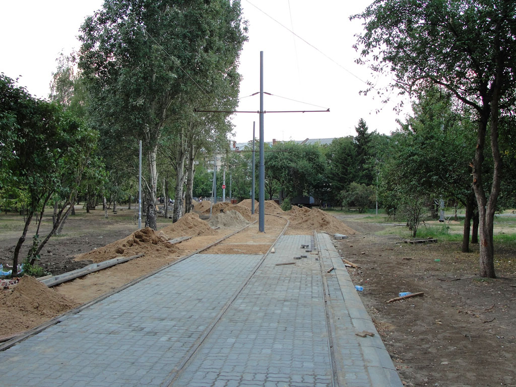 喀山 — Constuction of new tram line on Energetics and Serov streets