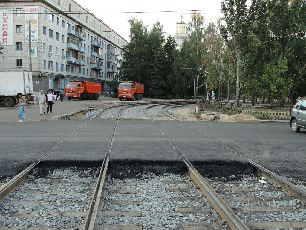 Kazaň — Constuction of new tram line on Energetics and Serov streets