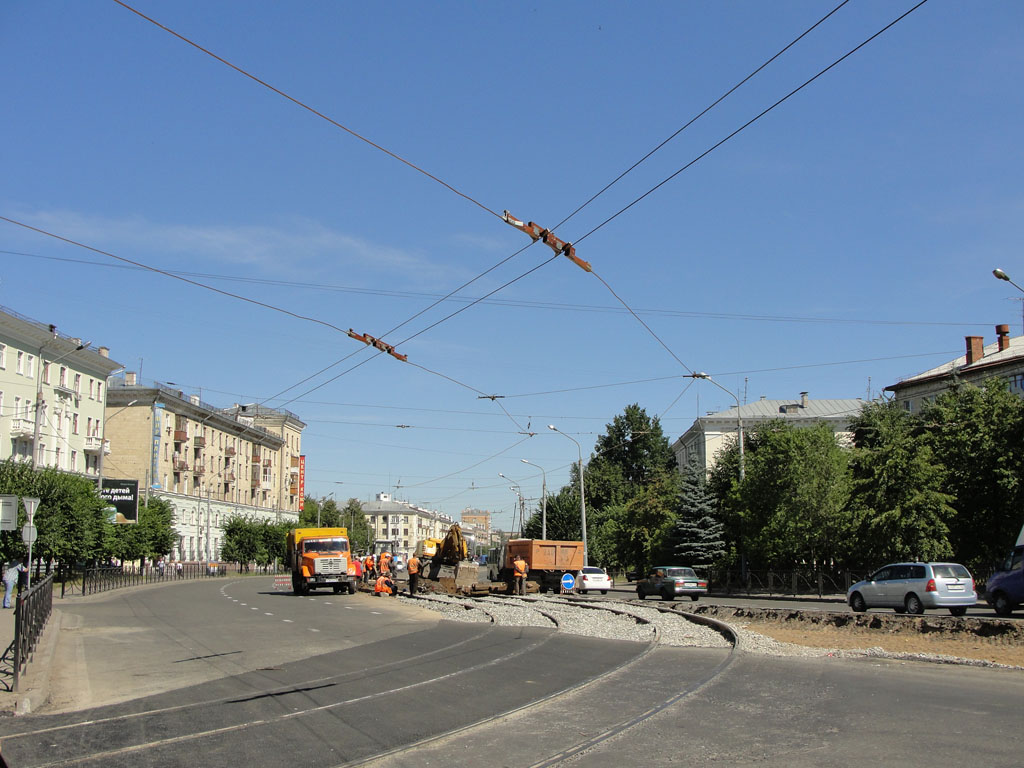 Казань — Строительство трамвайной линии по улицам Энергетиков и Серова. 2010