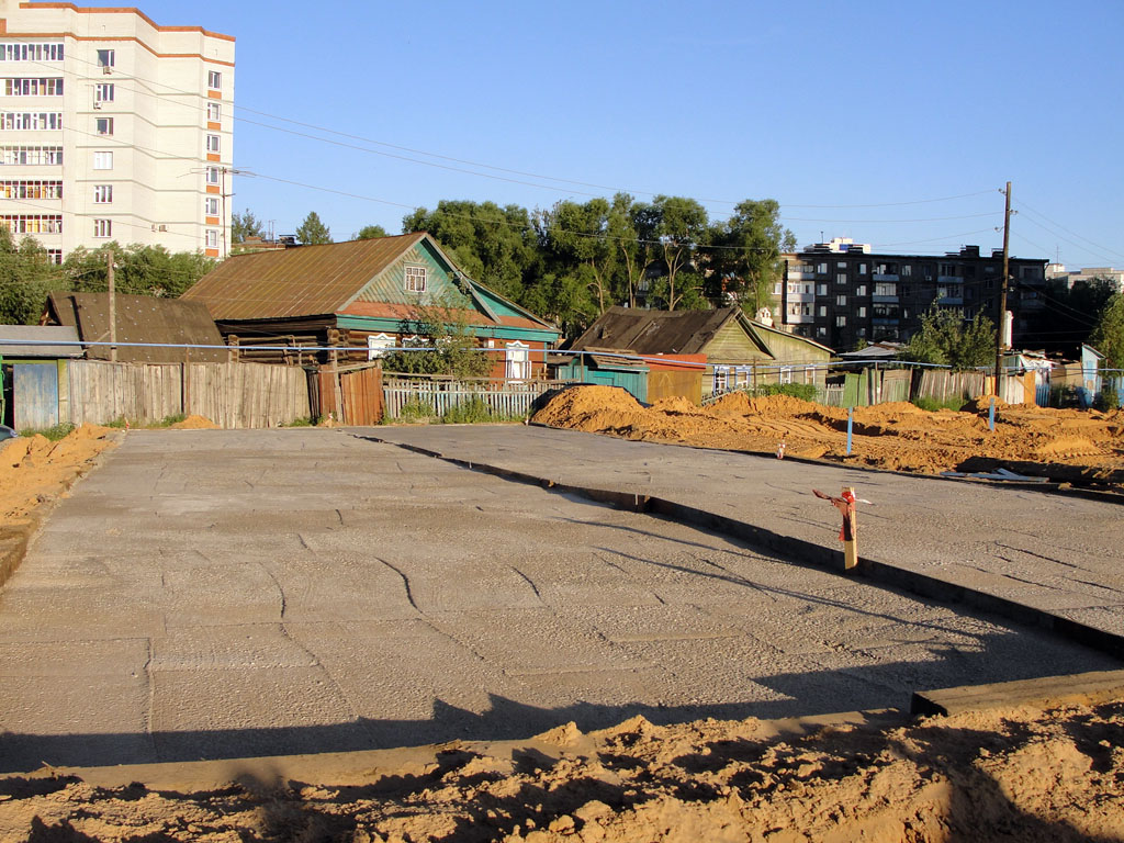 Kazaň — Constuction of new tram line on Energetics and Serov streets