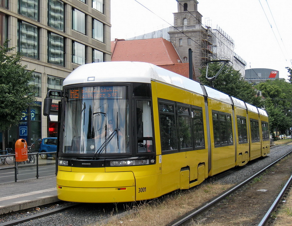 Berlin, Bombardier Flexity Berlin (GT6-08ER/F6E) Nr. 3001