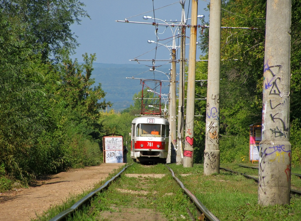 Самара, Tatra T3SU (двухдверная) № 761; Самара — Трамвайные линии