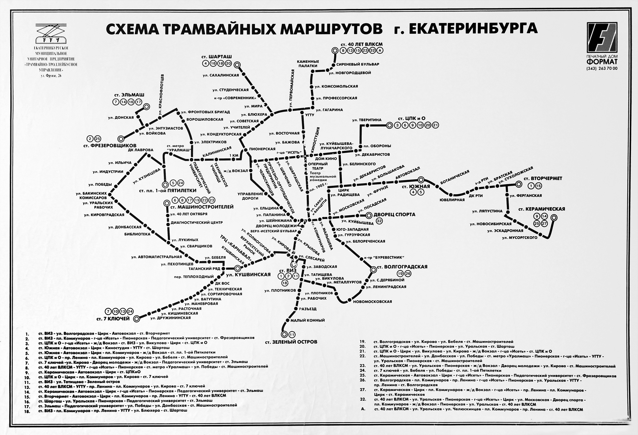 Екатеринбург — Схемы