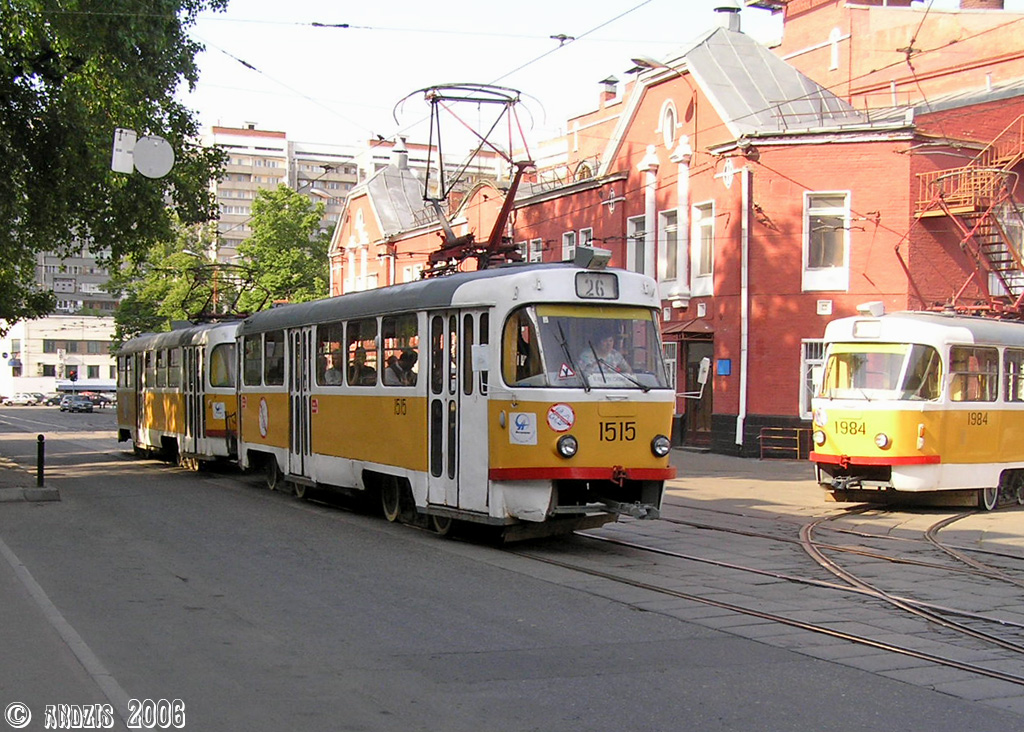 Москва, Tatra T3SU № 1515