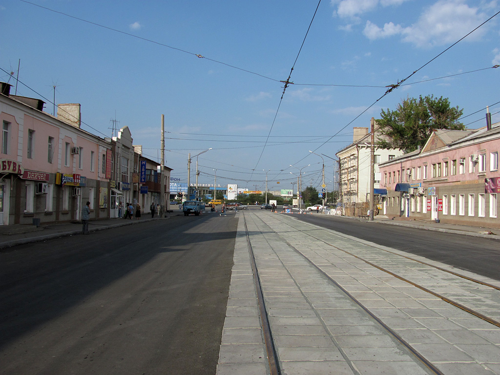 奧爾斯克 — Reconstruction of tram tracks for street Builders