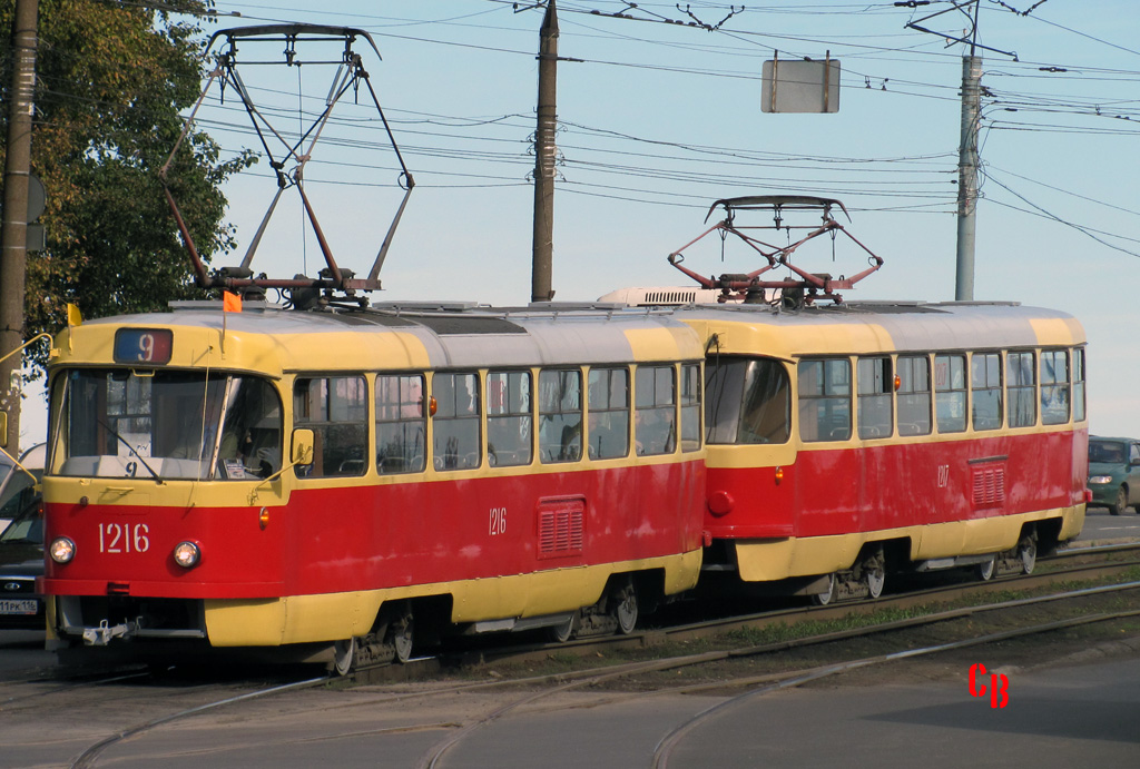 Ижевск, Tatra T3SU (двухдверная) № 1216