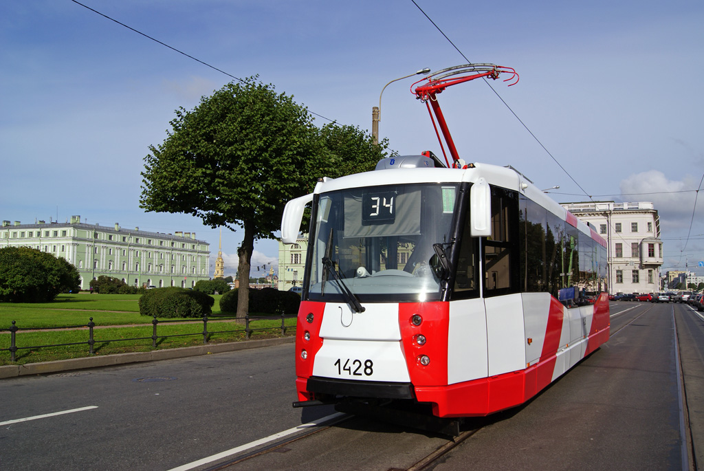 Szentpétervár, 71-153 (LM-2008) — 1428; Szentpétervár — New PTMZ trams