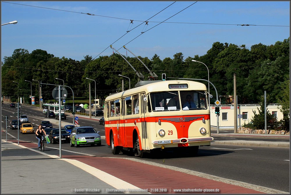 Острава, Škoda 8Tr6 № 29; Эберсвальде — Подвижной состав из других городов; Эберсвальде — Юбилей: 70 лет троллейбусу в Эберсвальде (21.08.2010)