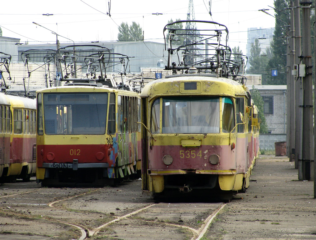 Киев, Tatra T3SU (двухдверная) № 5354; Киев, Tatra T6B5SU № 012