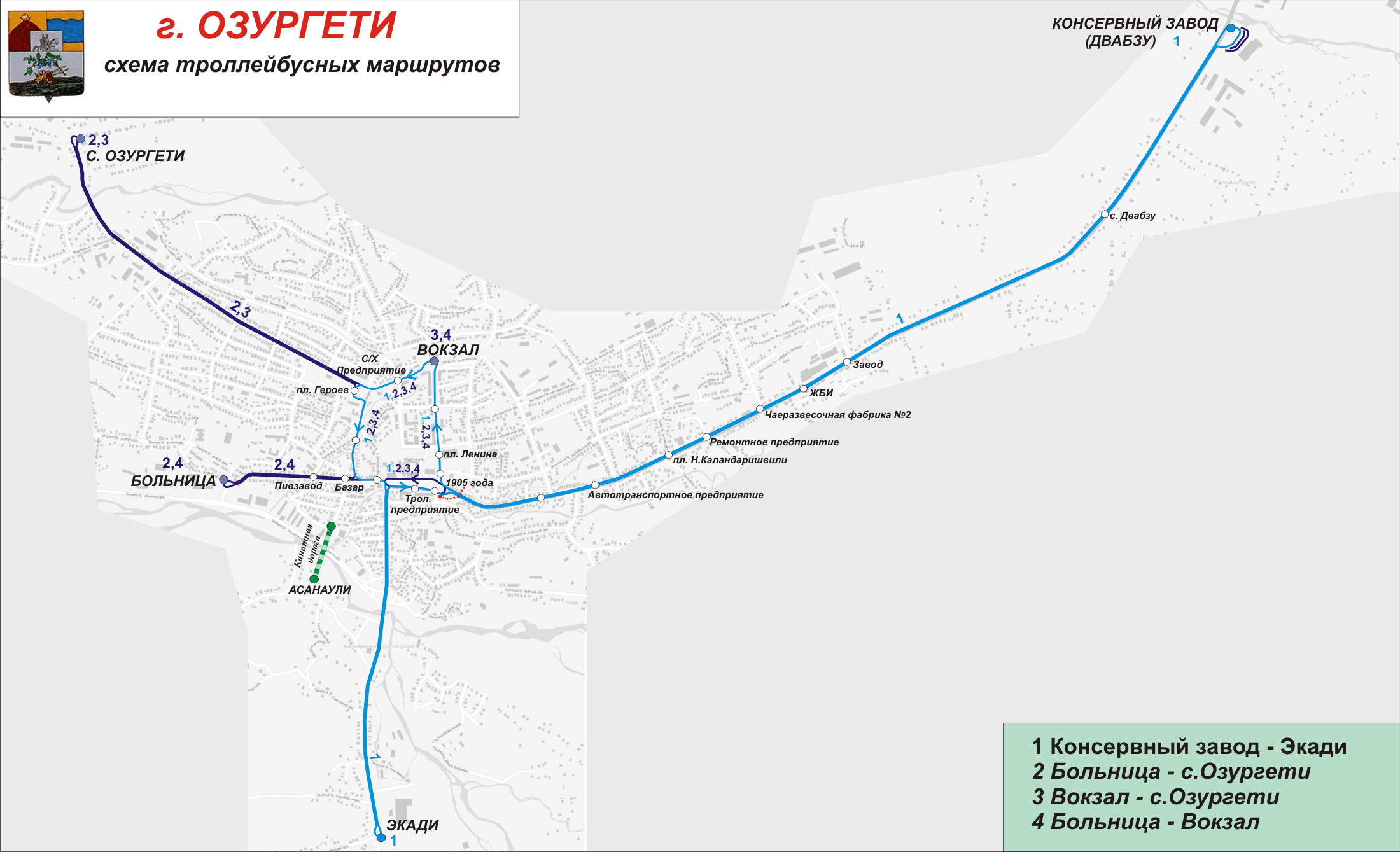 ოზურგეთი — Maps