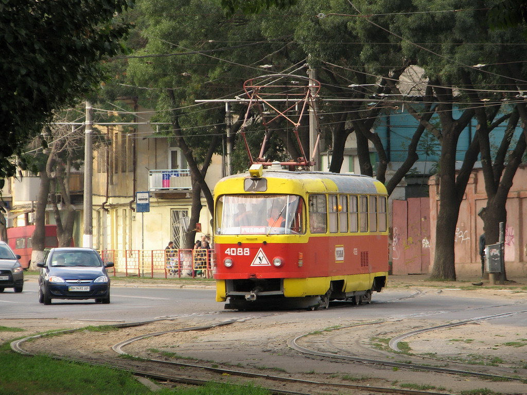 Odesa, Tatra T3SU nr. 4088; Odesa — Tramway Lines: Central Station to Lustdorf and the Fish Seaport
