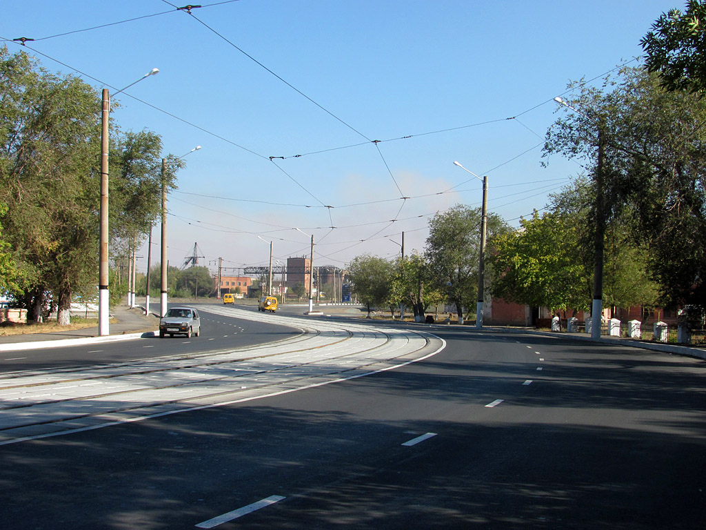 Orsk — Reconstruction of tram tracks for street Builders