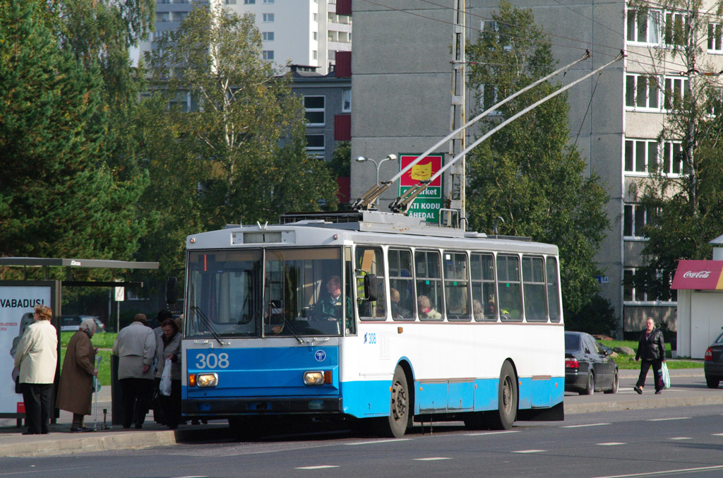 Таллин, Škoda 14Tr89/6 № 308