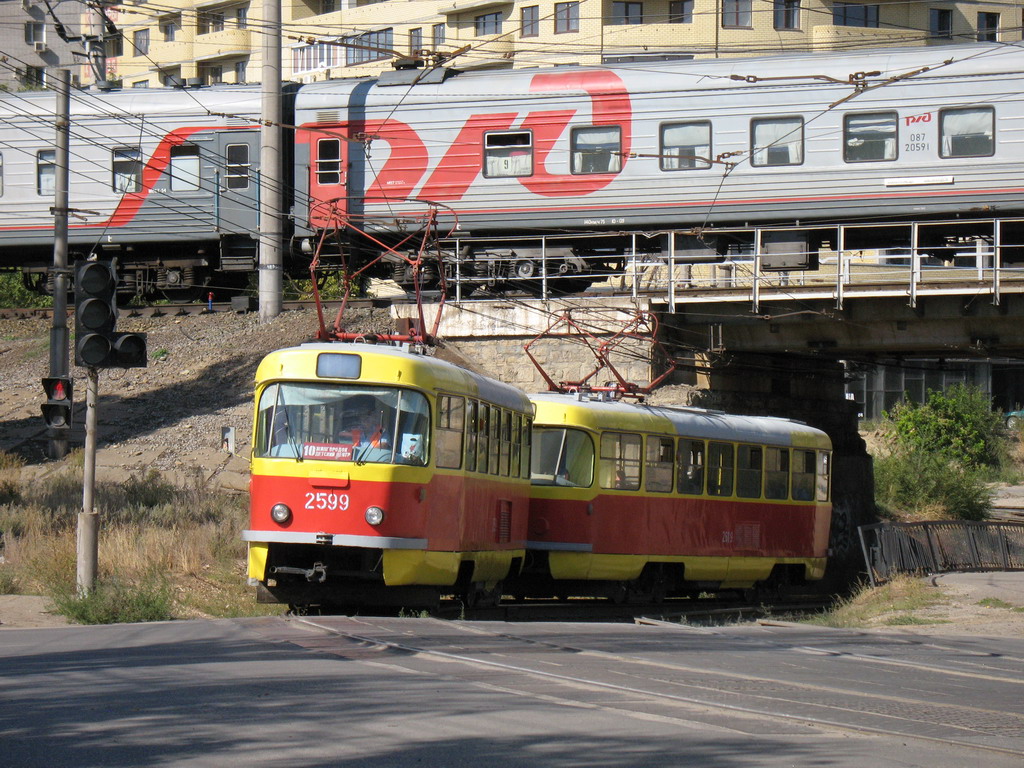 Волгоград, Tatra T3SU (двухдверная) № 2599; Волгоград, Tatra T3SU (двухдверная) № 2619