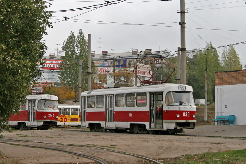 Szamara, Tatra T3E — 835; Szamara — Terminus stations and loops (tramway)