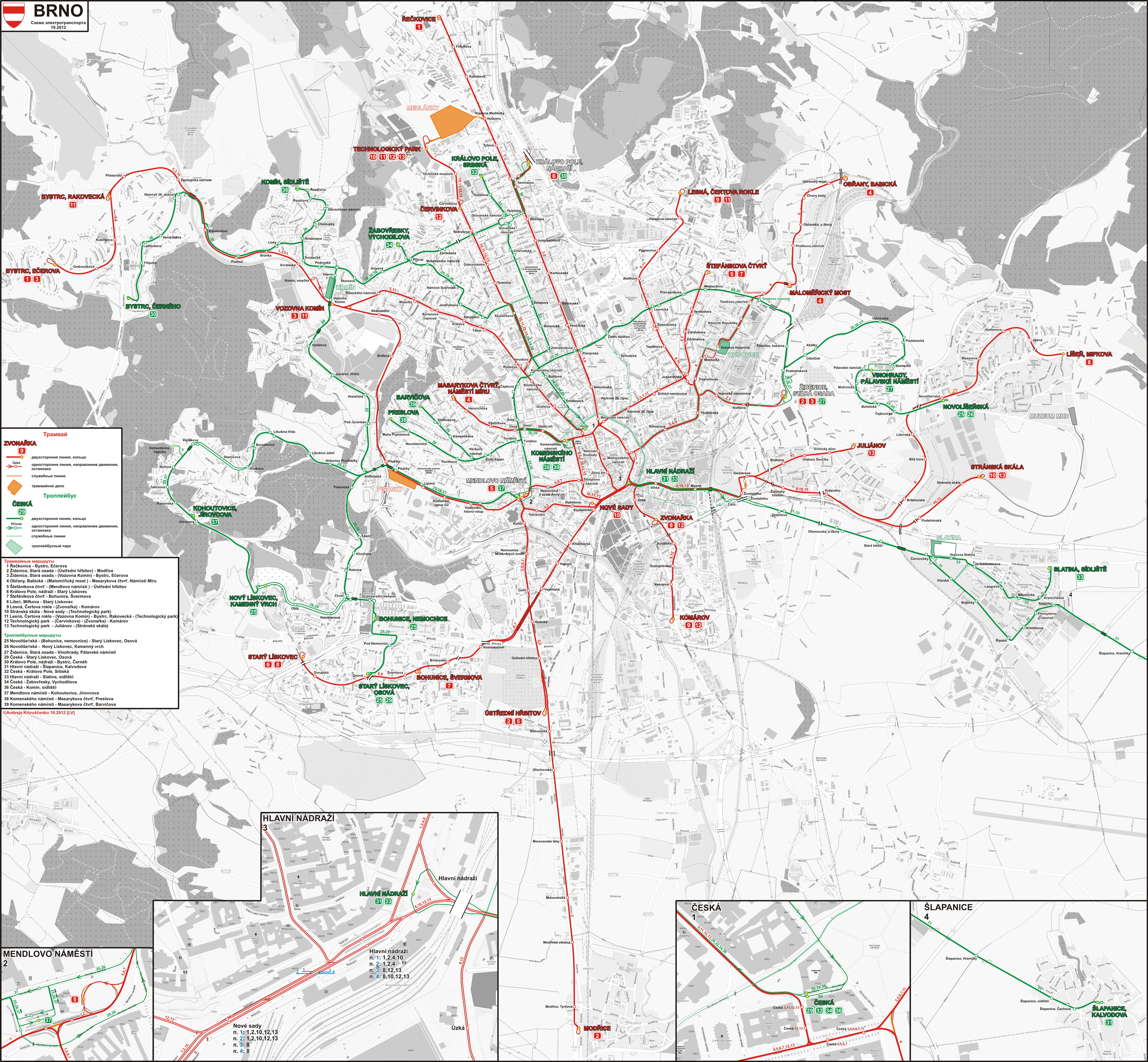 Брно — Схемы / Mapy a plánky