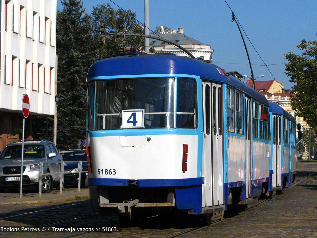 Riga, Tatra T3A № 51863