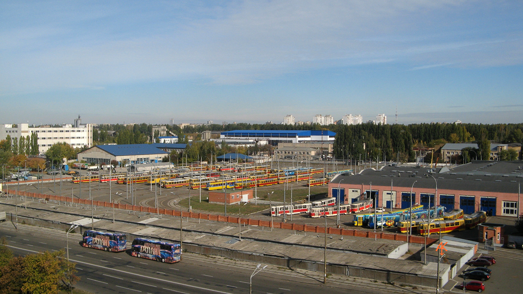 Kijów — Tramway depots: im. Shevchenko. New yard at Borshchahivka