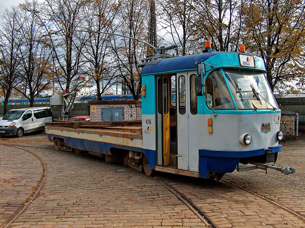 Рига, Tatra T3SU (двухдверная) № 416