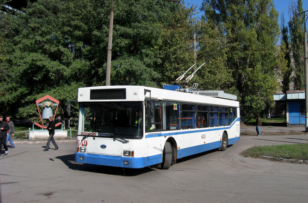 Kryvyj Rih — The ride on trolleybus UMZ-E186 # 649 on October 16, 2010