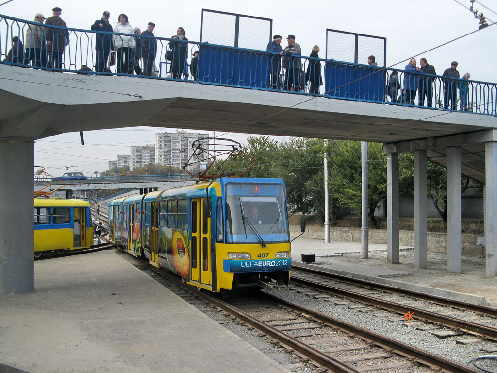 基辅, KT3UA # 407; 基辅 — Opening of the rapid tram 16.10.2010