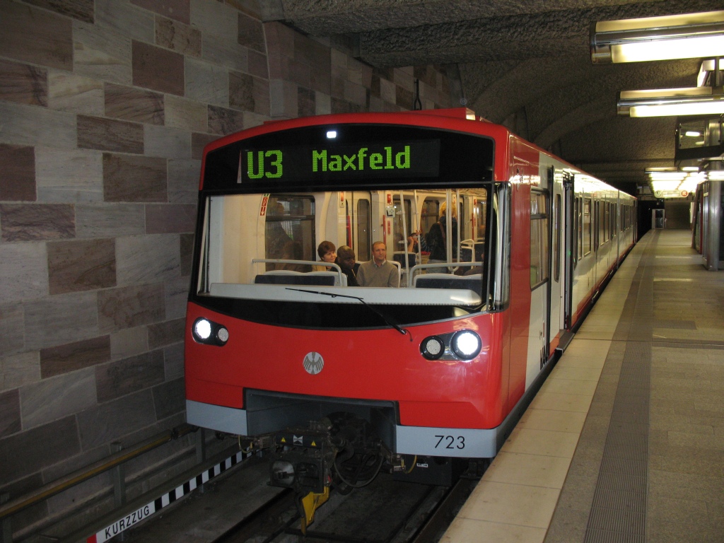 Нюрнберг, VAG-Baureihe DT3 № 723; Нюрнберг — U-Bahn — линия U2/U3