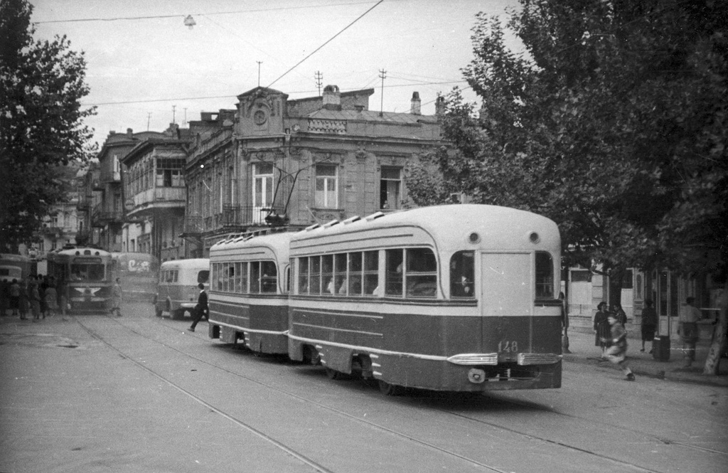 Тбилиси, КТМ-1 № 145; Тбилиси, КТП-1 № 148; Тбилиси — Старые фотографии и открытки — трамвай