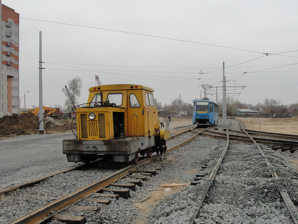 Kazan, ShPMA-4K № 340; Kazan, 71-608KM № 2355; Kazan — Construction of tram line "Dekabristov str — Said-Galeev str"