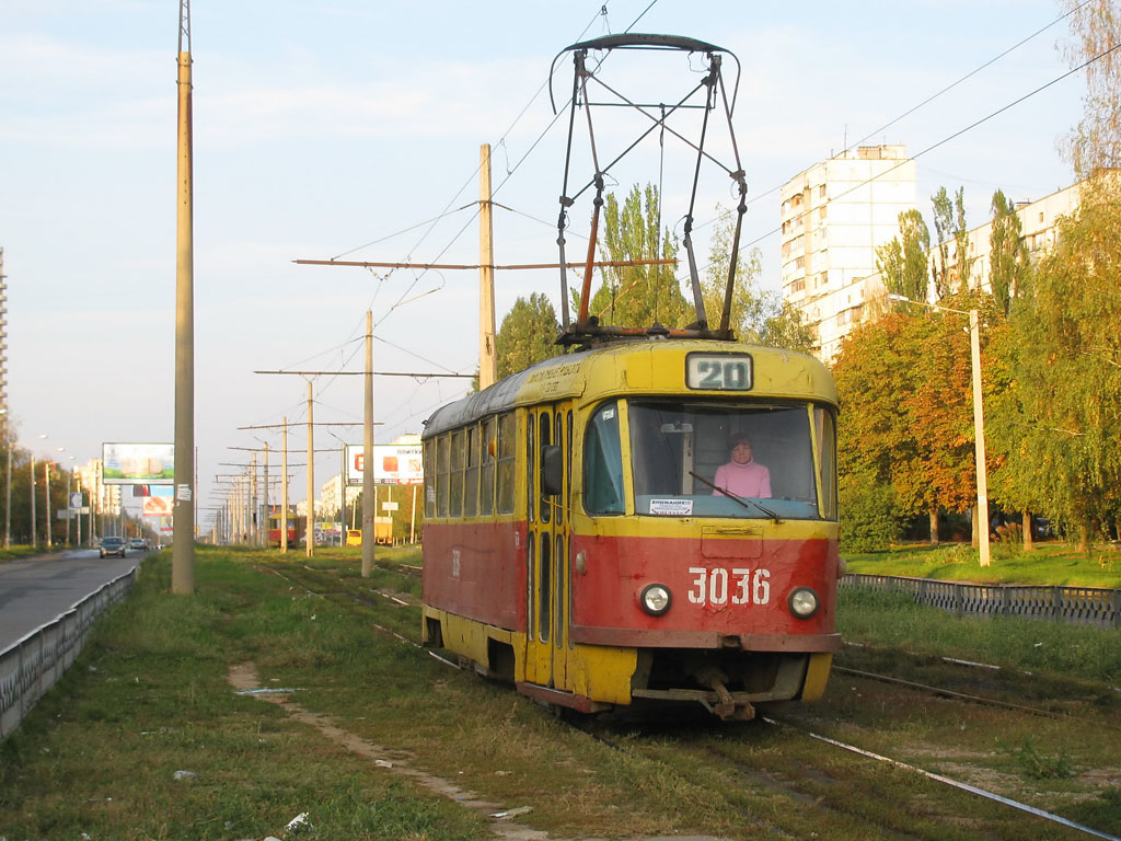 Kharkiv, Tatra T3SU (2-door) č. 3036