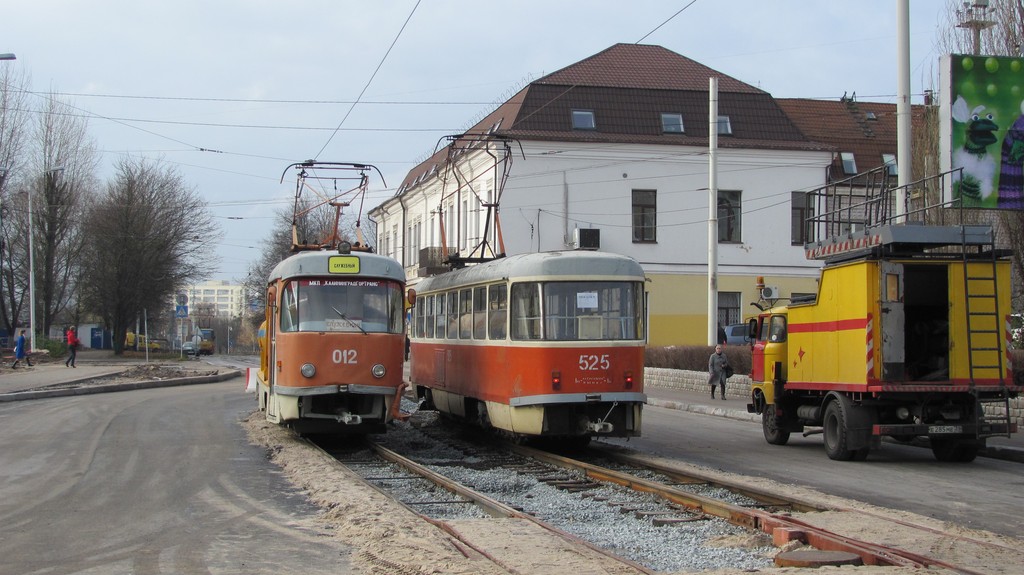 Królewiec, Tatra T4SU Nr 012; Królewiec, Tatra T4D Nr 525; Królewiec — Miscellaneous photos
