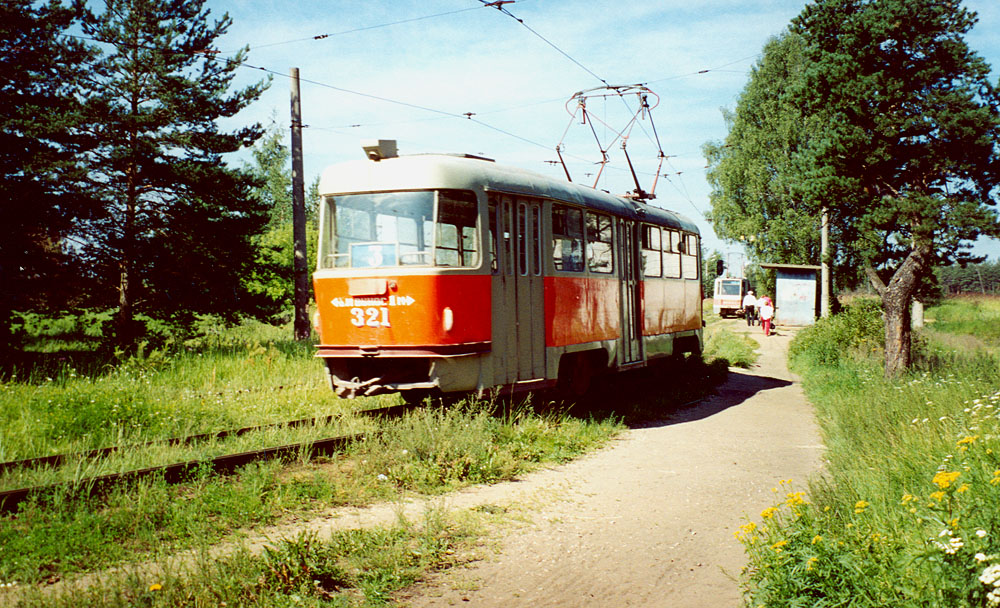 Tver, Tatra T3SU č. 321; Tver — Streetcar terminals and rings; Tver — Tver tramway in the early 2000s (2002 — 2006)