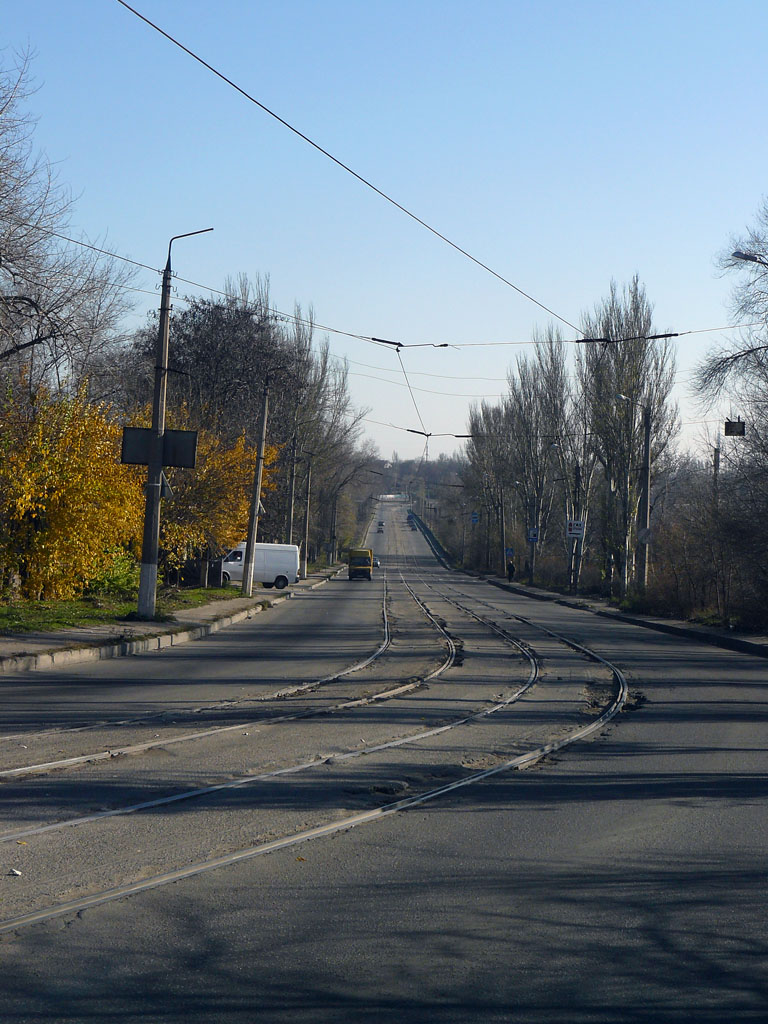 Zaporiżżia — Tram line between Zelenyi Yar and Dniprospetsstal
