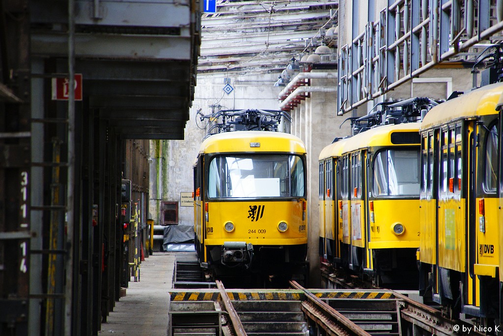 Dresden, Tatra TB4D nr. 244 009; Dresden — Tram depot Tolkewitz (closed in 2003)